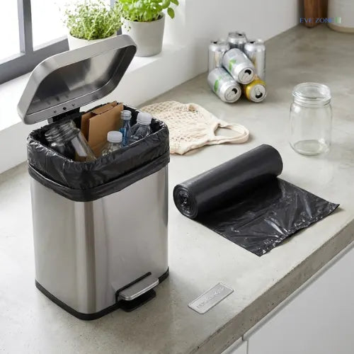 75 litre black rubbish bags bulk pack for office, kitchen, and commercial cleaning bins