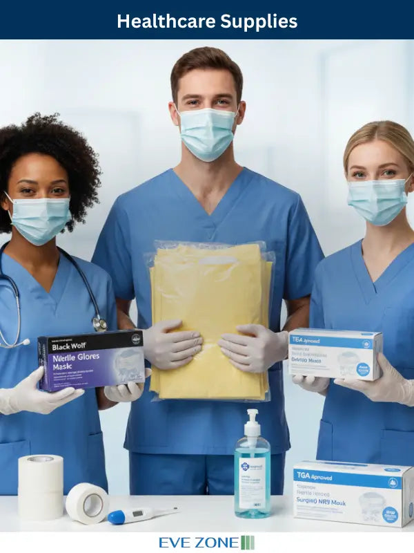 Promotional banner for a business empowering Australian businesses, featuring people in various settings with text and logos.