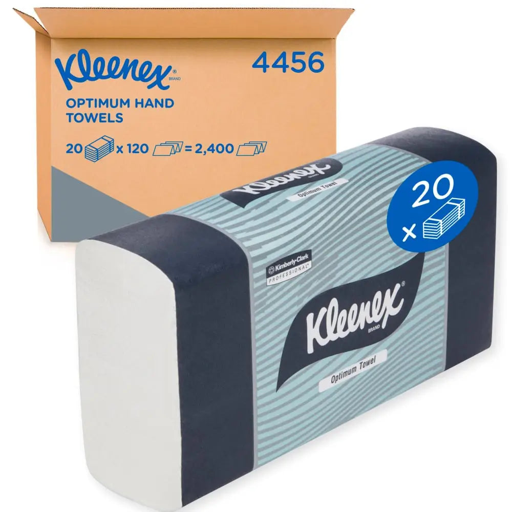 Kleenex hand towel packaging with a box in the background