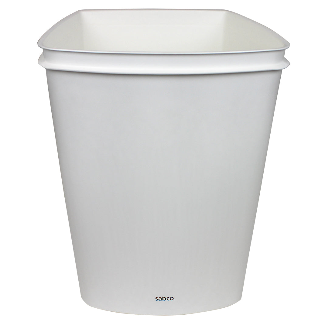 White Rubbish Bin 50L NO LID – Carton of 6 | Sabco Professional