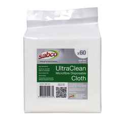 UltraClean Disposable Microfibre Cloths 30cm x 30cm - 60 pack – Carton of 8 | Sabco Professional
