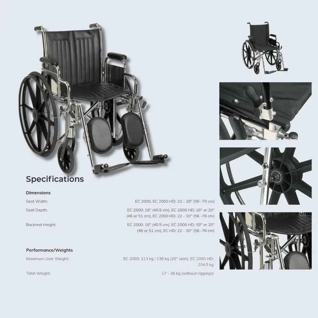 Standard Manual Wheelchairs - Sunrise - Eve Zone