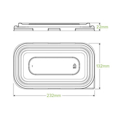 750 & 1,000ml Clear RPET Takeaway Lid CTN500 - Eve Zone