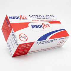Blue nitrile gloves powder free disposable latex free gloves for medical food handling and cleaning use