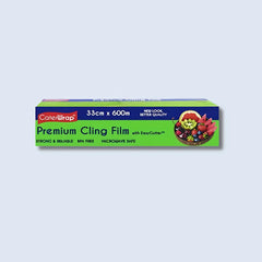 Clingwrap Roll 33cm x 600m – Food-Grade Wrap with Built-In Cutter Box