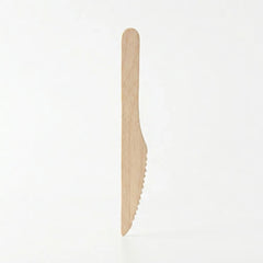 Eco friendly wooden knife disposable food utensil for takeaway meals catering and events