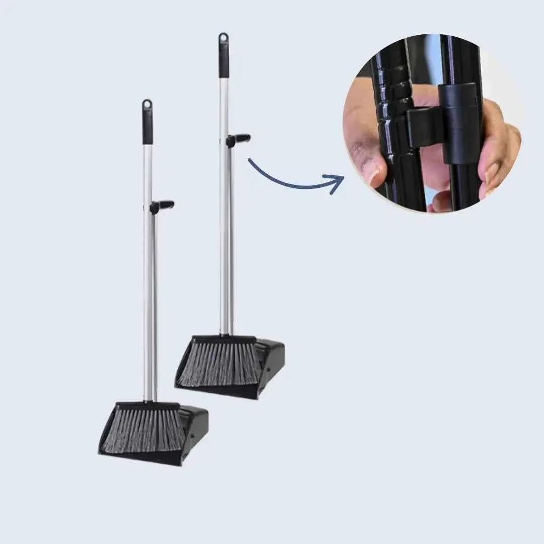 Commercial Lobby Pan Set: Heavy-Duty Dustpan & Broom - EA - Eve Zone