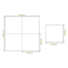 1-Ply 1/4 Fold White Lunch Bio-Napkin - CTN3000 - Eve Zone