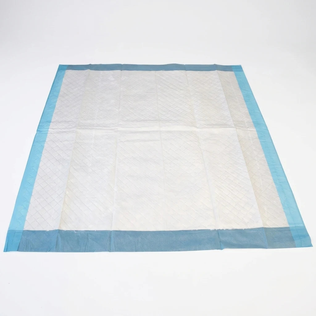 Mediflex superabsorbent underpads 60x90cm carton of 100 bulk disposable bed pads for heavy medical fluid management.