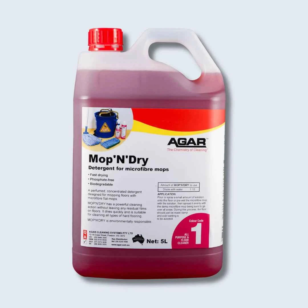 Mop'N'Dry Microfibre Mop Detergent – Fast-Dry Lemon, 5L - EA - Eve Zone