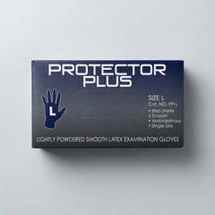 Powdered latex gloves ambidextrous non sterile disposable gloves for hygiene protection and general purpose use