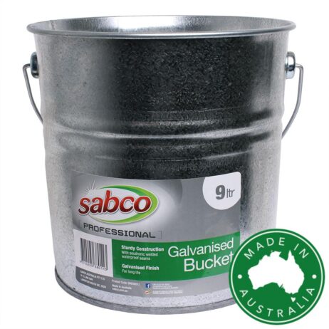 Galvanised 9Lt Bucket – Carton of 5 | Sabco Professional