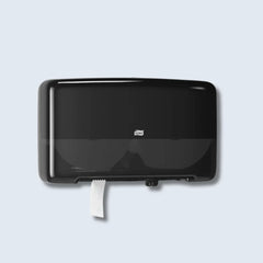 Tork Twin Mini Jumbo Toilet Roll Dispenser – Black T2 - Eve Zone