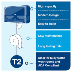 Tork Twin Mini Jumbo Toilet Roll Dispenser – Black T2 - Eve Zone