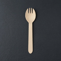 Wooden spork 1000 pcs disposable eco friendly cutlery for takeaway food and catering use
