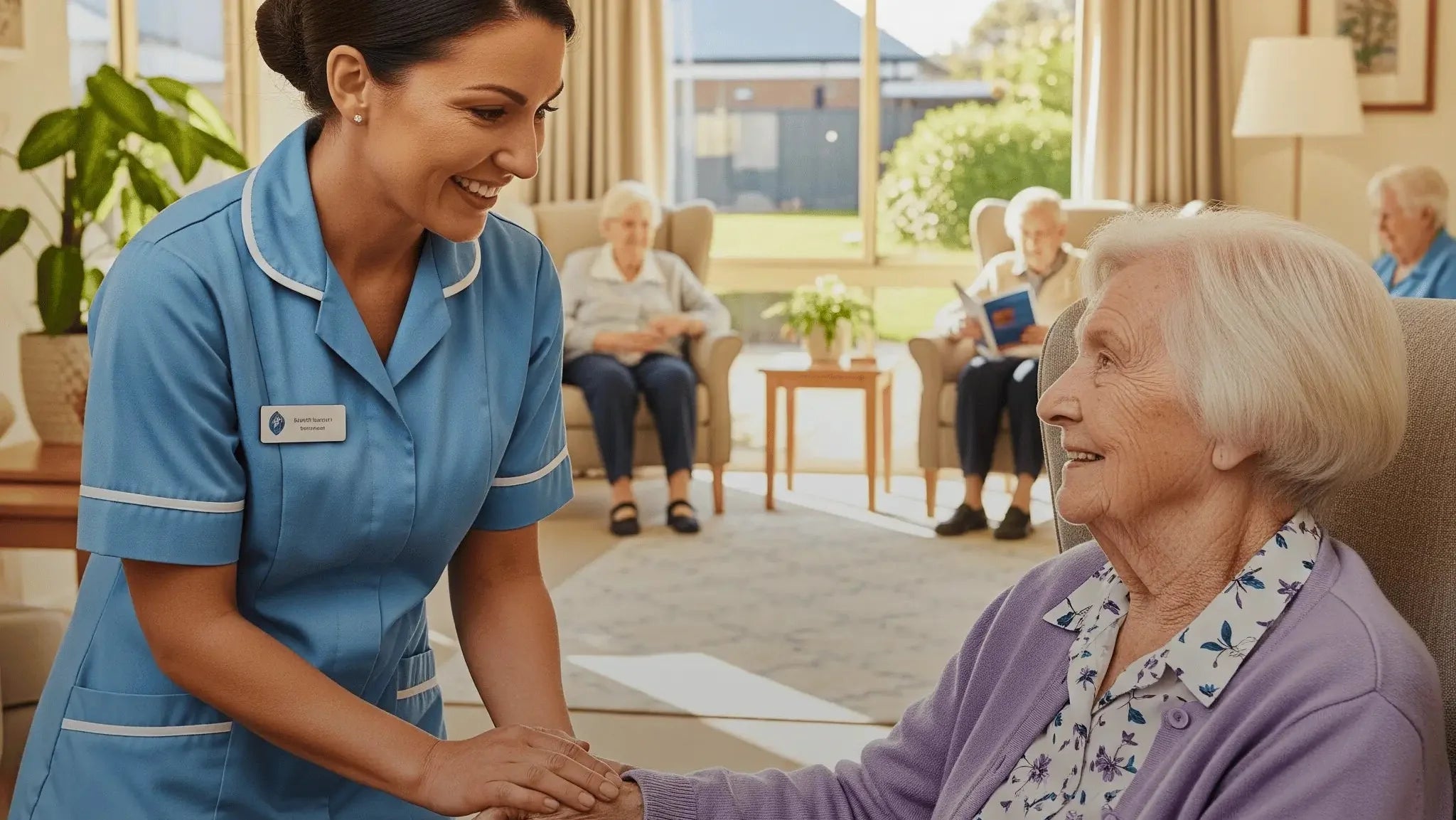 Aged care facility staff using TGA-approved hygiene products and medical supplies to maintain infection control standards in Australia