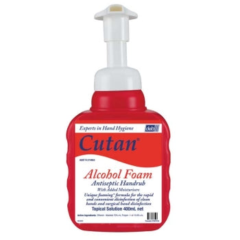 CUTAN - Alcohol Foam Antiseptic Handrub Sanitiser 400ML 12/CTN