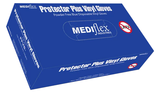 Protector Plus Vinyl Gloves - Blue - CTN1000