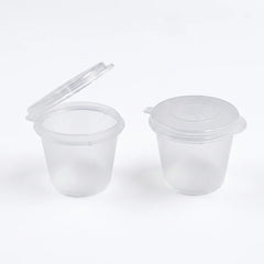 1oz sauce container with hinged lid clear 2000 pack for takeaway condiments and food packaging