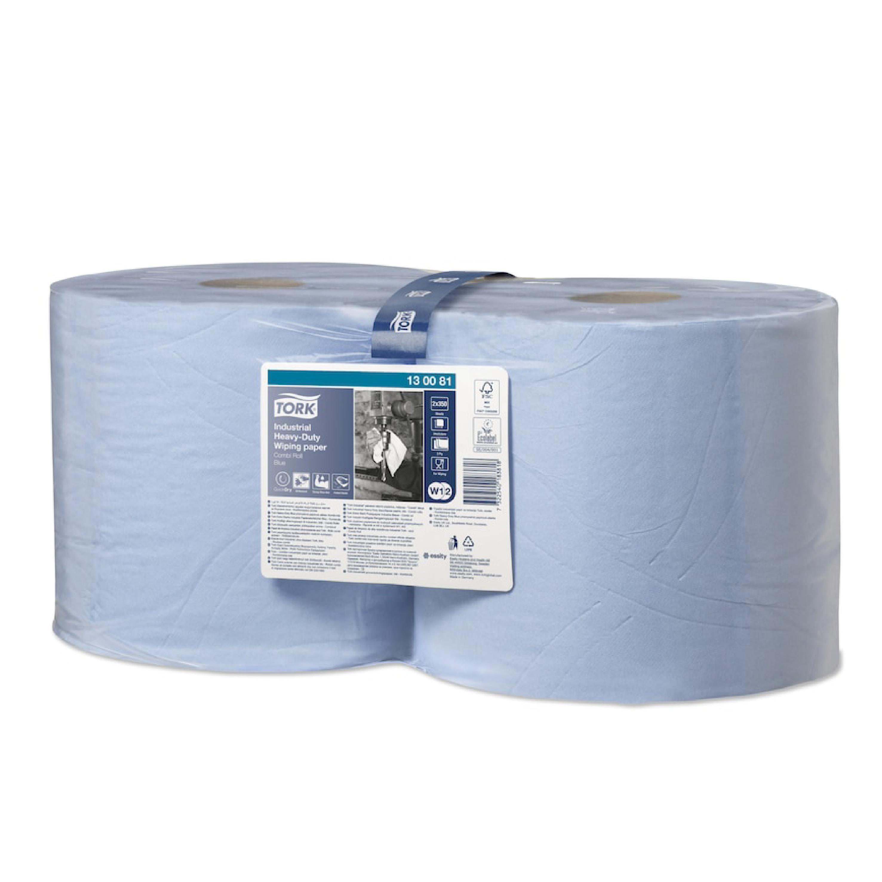 Tork Industrial Heavy-Duty Wiping Paper Roll - 2/CTN - Eve Zone