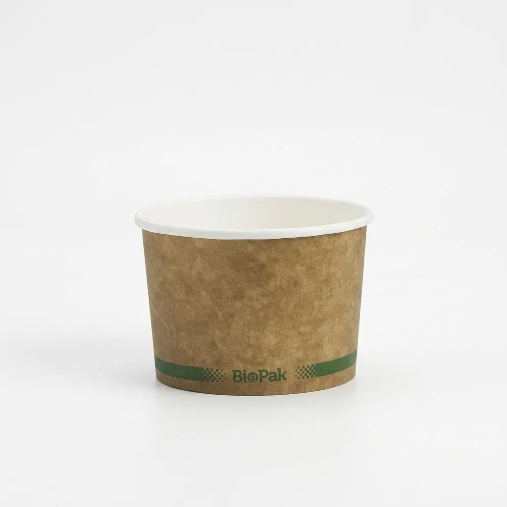 500ml natural plant fibre takeaway base carton of 500 eco friendly compostable food containers for takeaway meals
