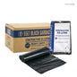 55L contractor black bin liner HDPE heavy duty garbage bags for commercial waste disposal