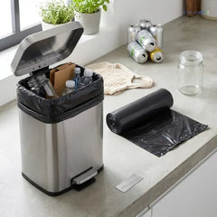 75 litre black rubbish bags bulk pack for office, kitchen, and commercial cleaning bins