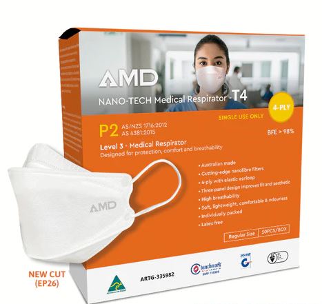 AMD P2 Face Mask- Nano Tech 4 layer - CTN1000 - Eve Zone