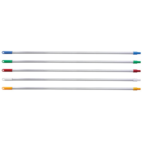 Mop Sticks - Contractor Aluminium Handle With Colour 22mm Threaded Adaptor - EA