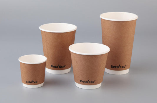 BetaEco Double Wall Coffee Cup, 8oZ Kraft Brown - CTN500 - Eve Zone
