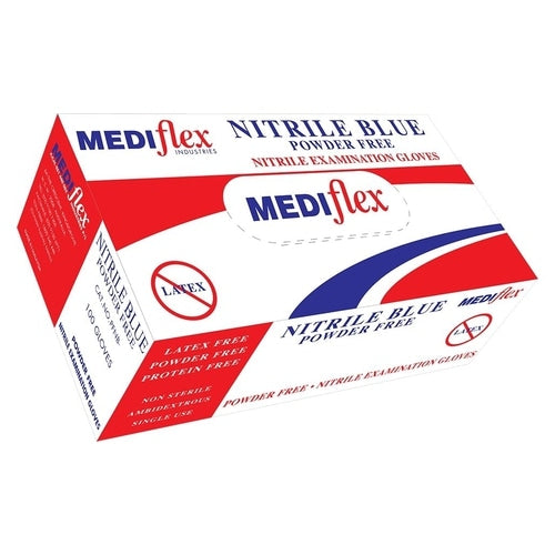 Buy Blue Nitrile Powder free Disposable Gloves Online