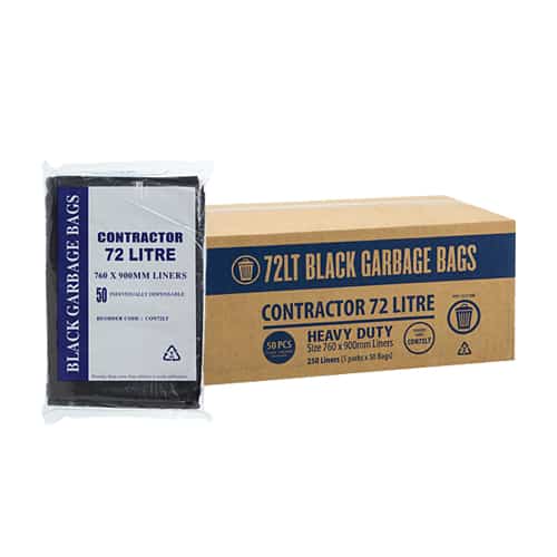 Austar 72L Contractor Black Garbage Bags HD - CTN250 - Eve Zone