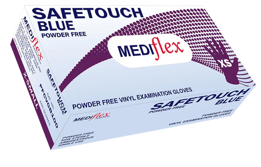 Buy Mediflex Safetouch Blue Powder Free Vinyl Gloves online