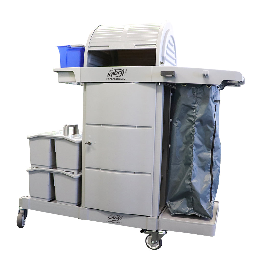 Lockable Janitor Cart with Hood – Each | Sabco Professional
