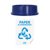 Recycling Lid Blue - Paper & Cardboard – Each | Sabco Professional