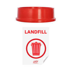 Recycling Lid Red - Landfill – Each | Sabco Professional