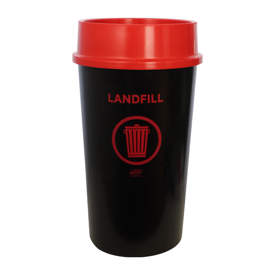Recycling Station Kit Red - Landfill – Each | Sabco Professional