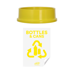 Recycling Lid Yellow - Bottles & Cans – Each | Sabco Professional