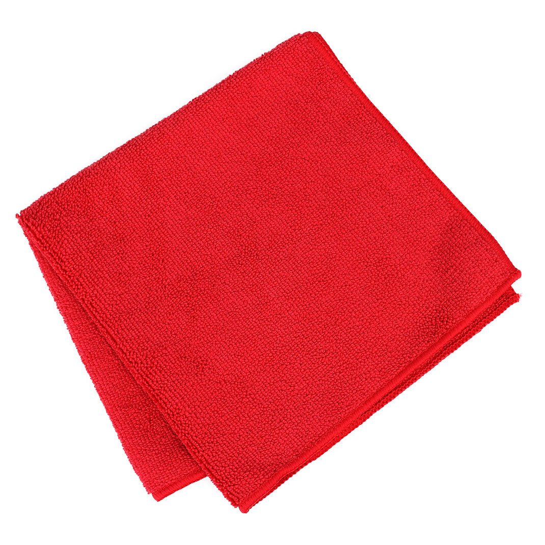 All Purpose Microfibre Cloths  - Red - 40cm x 40cm  - (50 in display box) – Carton of 4 | Sabco Professional