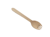 Wooden spork on a white background available at Evezone Australia