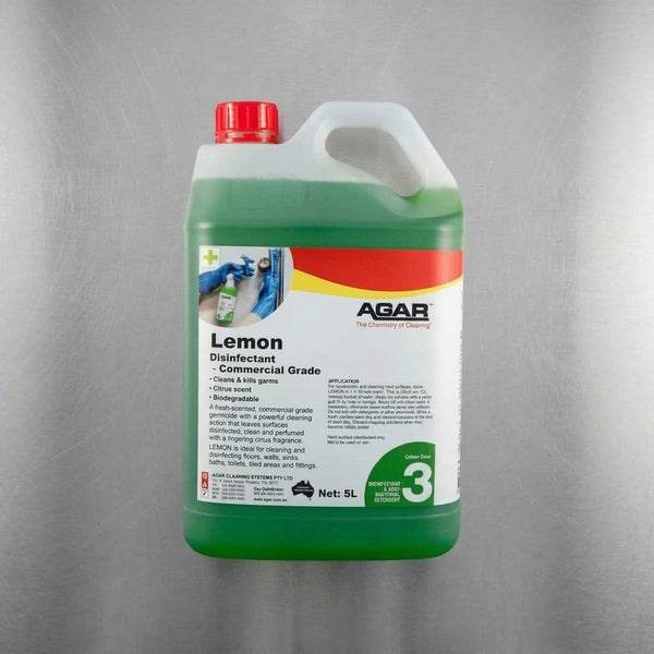 Agar Lemon Disinfectant Cleaner and fresh citrus scented commercial surface sanitizer in a 5-litre bottle from Eve Zone.