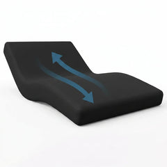 Close-up of the Premiflex Ultra moisture vapor permeable waterproof cover on an Alaise hybrid mattress with high frequency welded seams.