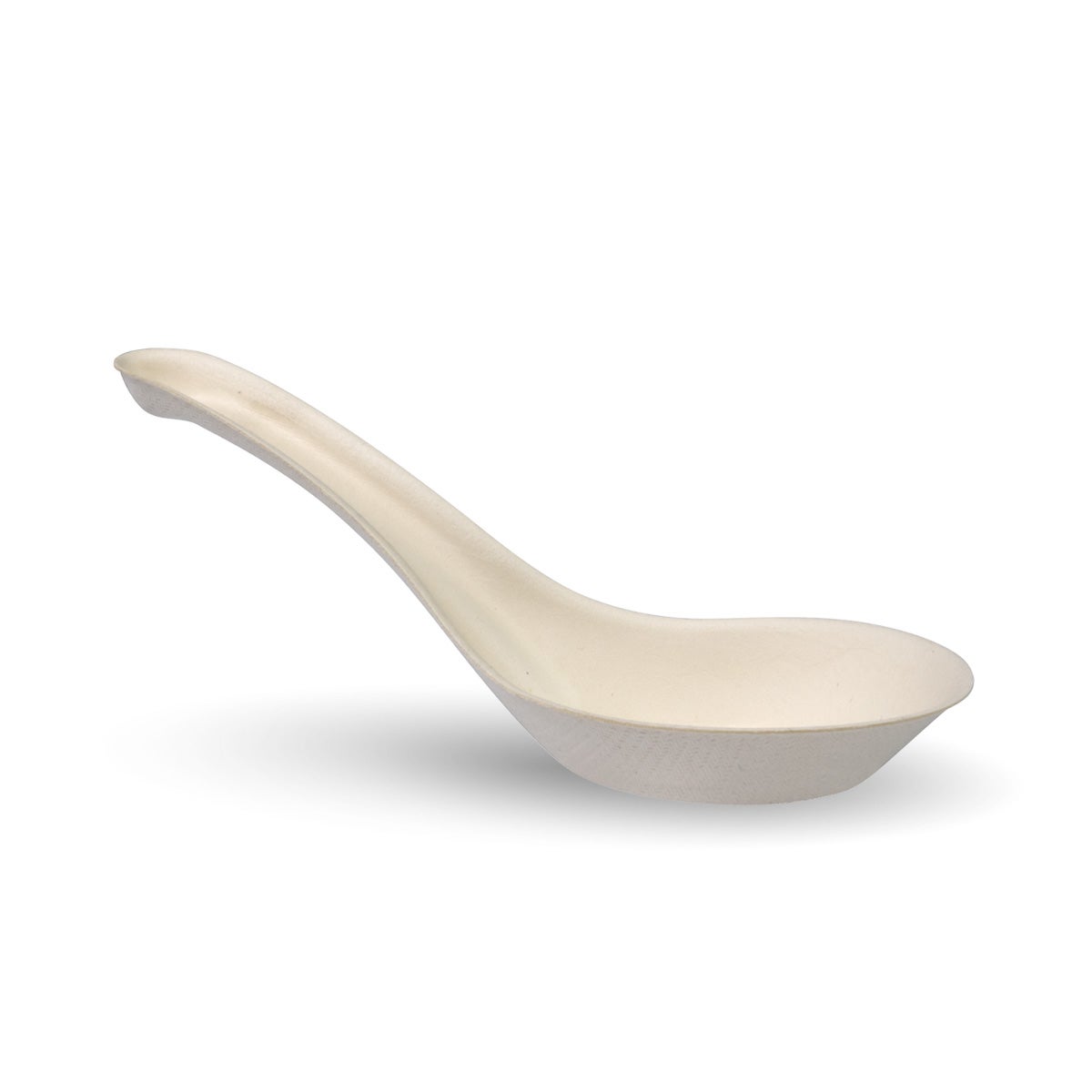 Disposable Chinese Soup Spoons [Plant Fibre] - 14cm , 8 Sleeves Of 125 Spoons - Eve Zone