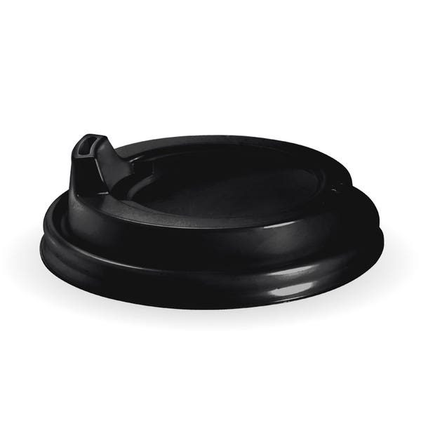 90mm Large Black PS BioCup Lid - CTN1000