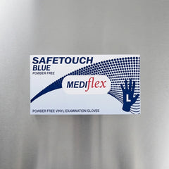 Blue vinyl gloves powder free smooth finish disposable gloves for cleaning catering and general purpose use