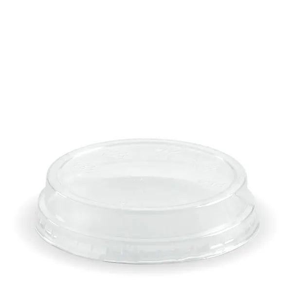 Compostable clear PLA dome lid (no hole) for 60–280 ml cups – Eve zone SKU C76