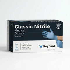 Classic blue nitrile gloves powder free latex free disposable gloves for healthcare food handling and cleaning use