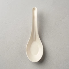 Disposable Chinese Soup Spoons [Plant Fibre] - 14cm , 8 Sleeves Of 125 Spoons