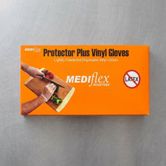 Disposable vinyl gloves lightly powdered smooth fit gloves for food service salons and janitorial use