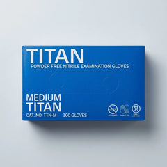 Durable Titan nitrile gloves flexible powder free bulk carton gloves for catering cleaning laboratories and industrial use